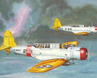 ww2 aircraft painting showing a Harvard