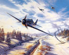 aerial combat painting