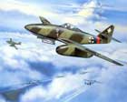 oil painting of a messerschmitt jet fighter