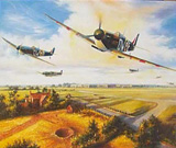 Spitfire painting showing detail at 20x24