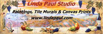 Linda Paul Studio: art for sale  - paintings, canvas prints - tile murals & backsplashes