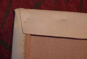rear corner of oil painting