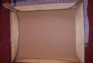 stapled canvas