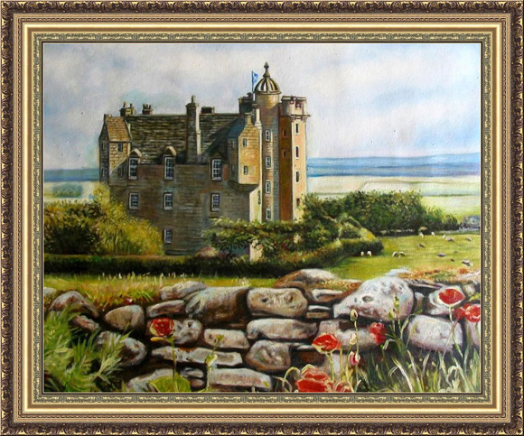 scottish artist painting of Castle Stuart