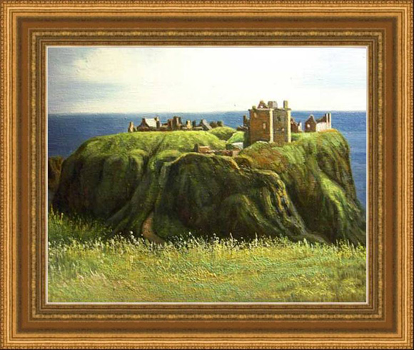 scottish artist painting of Castle Stuart