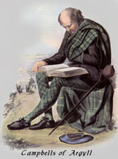 painting showing Argyll tartan