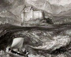 1834 art print of Dunstaffnage castle 