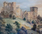a painting showing Bothwell Castle in 1761 