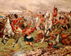 painting of Gordons and Greys to the front