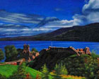 Scottish artists painting of Urquhart Castle now