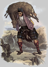 famous Scottish art painting of MacRae Clansman