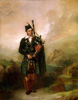 painting showing the Queens piper