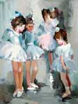 people painting with sweet girls in their costumes