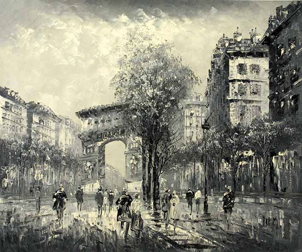 eiffel tower painting
