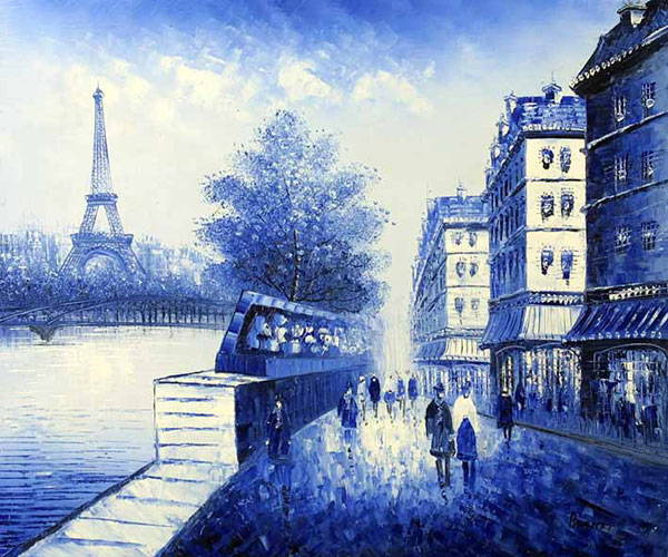 eiffel tower painting