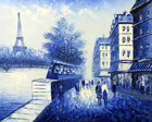 oil painting of Paris