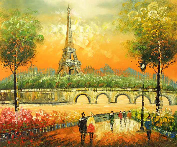 eiffel tower painting