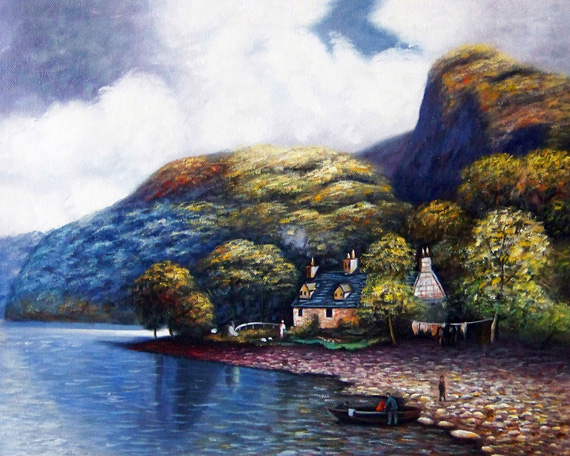 Loch ness painting