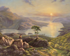 victorian landscape painting of Loch Katrine