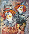 painting of clowns