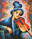 painting of clowns