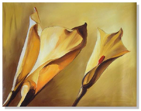 artist painting of a flower