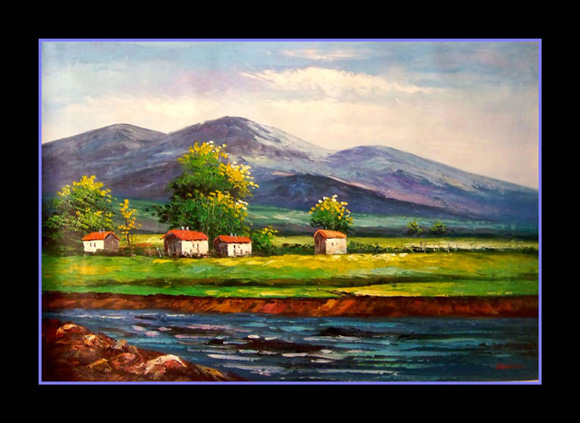 mountain landscape painting