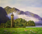 painting of glenfinnan jacobite memorial