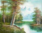 beautiful woodland painting